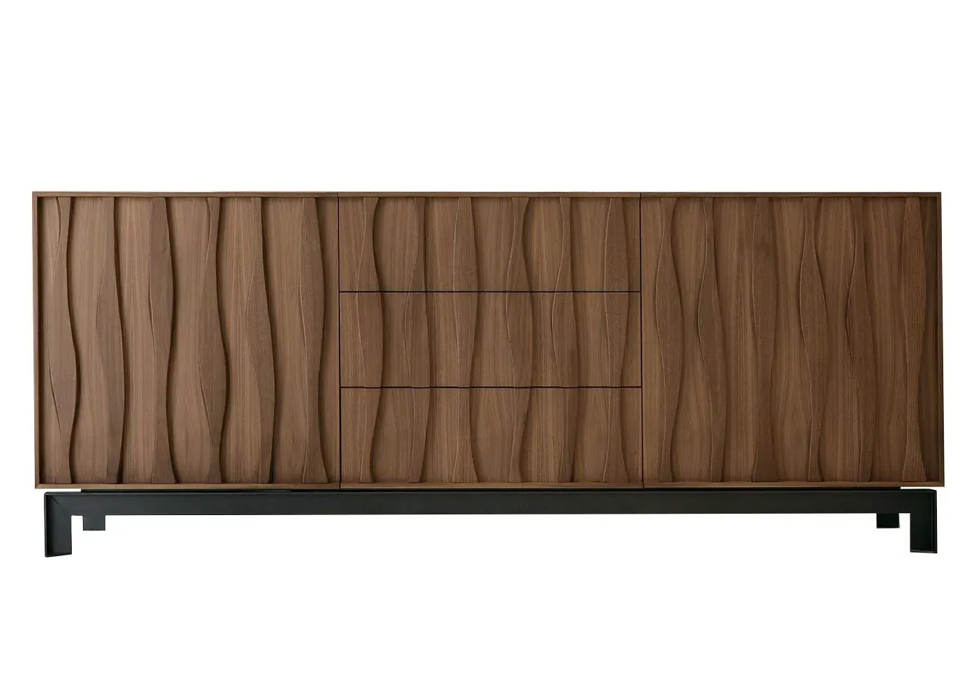 Sideboard with Decorative Strips - Natural, Walnut image