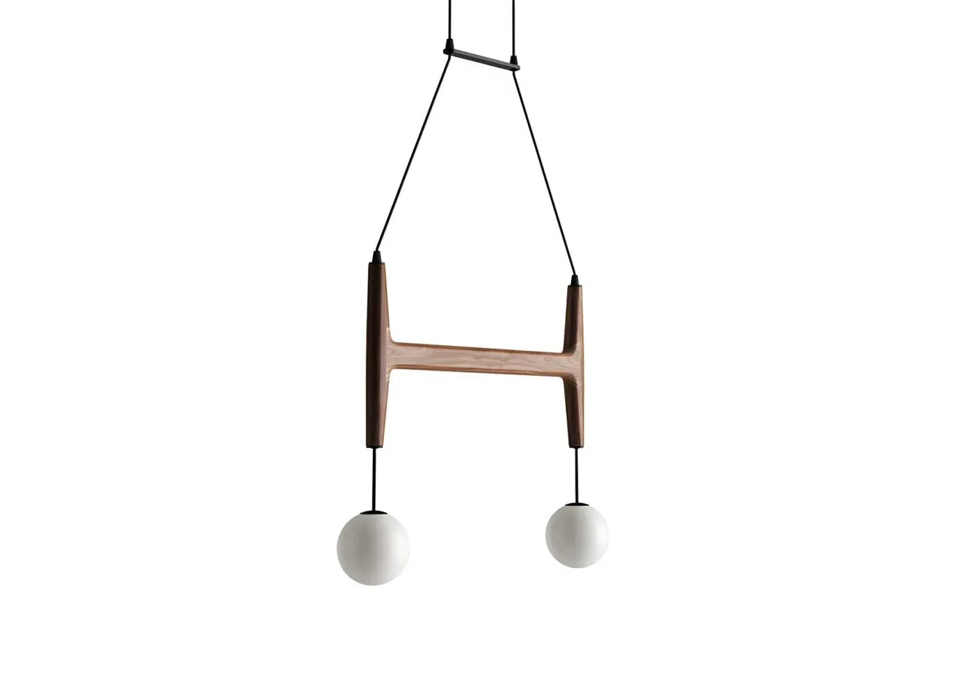 Single Pendant Light - Dark Wood, Walnut image