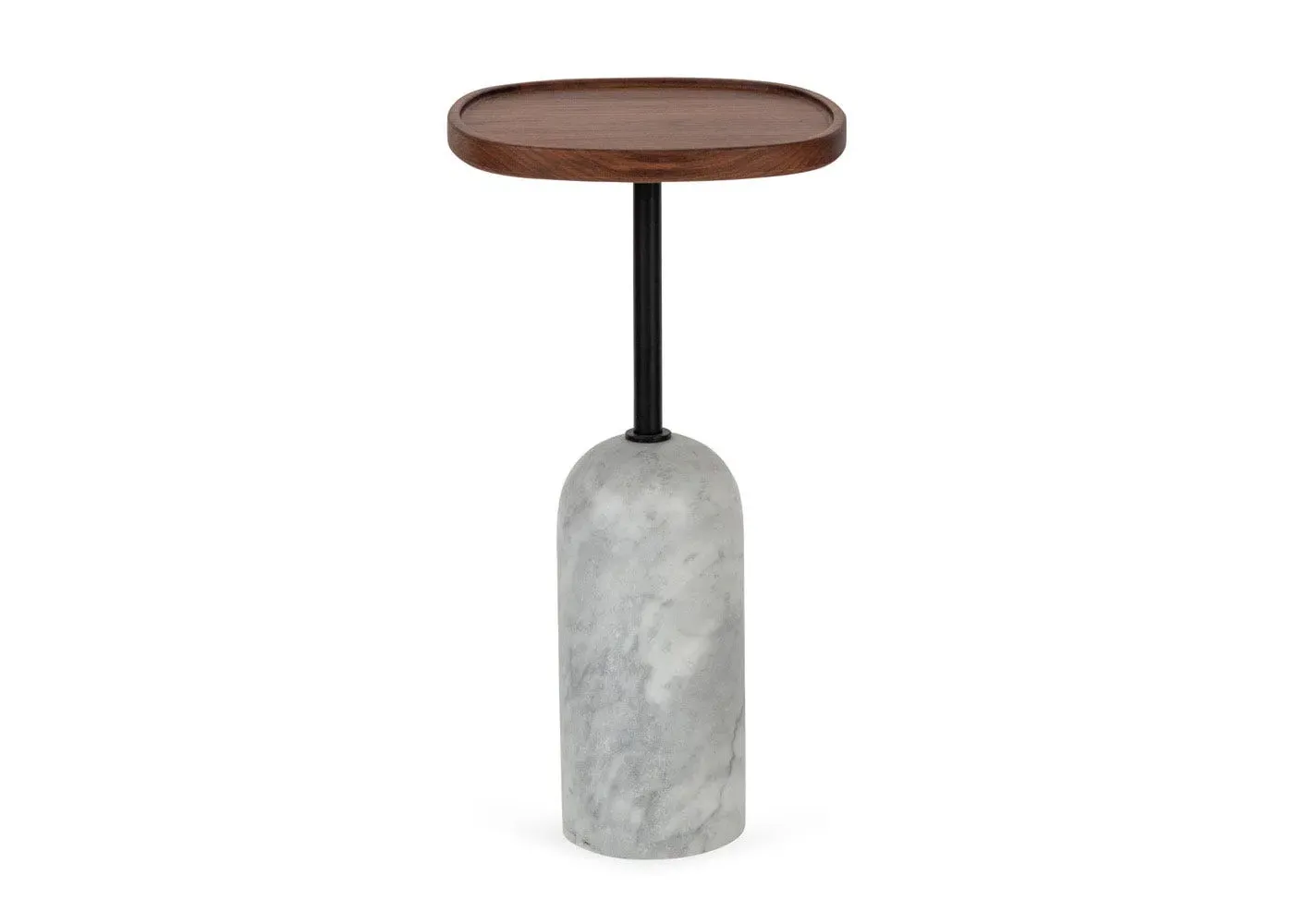 Square Side Table - White, Marble