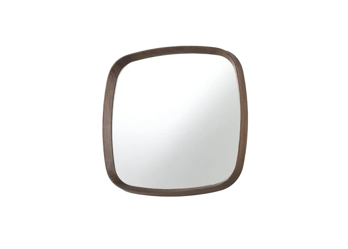 Square Wall Mirror - Dark Wood, Walnut image