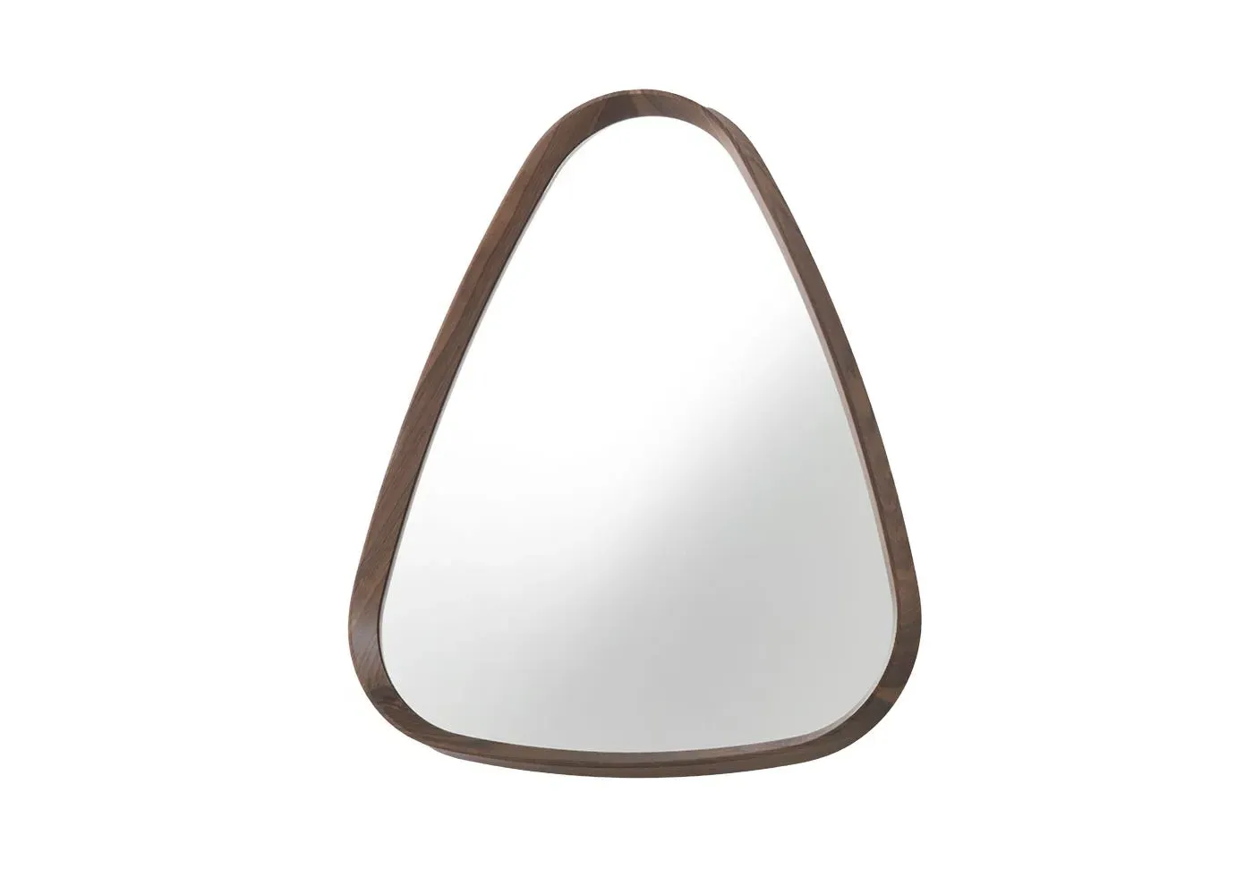 Triangular Wall Mirror - Dark Wood, Walnut image
