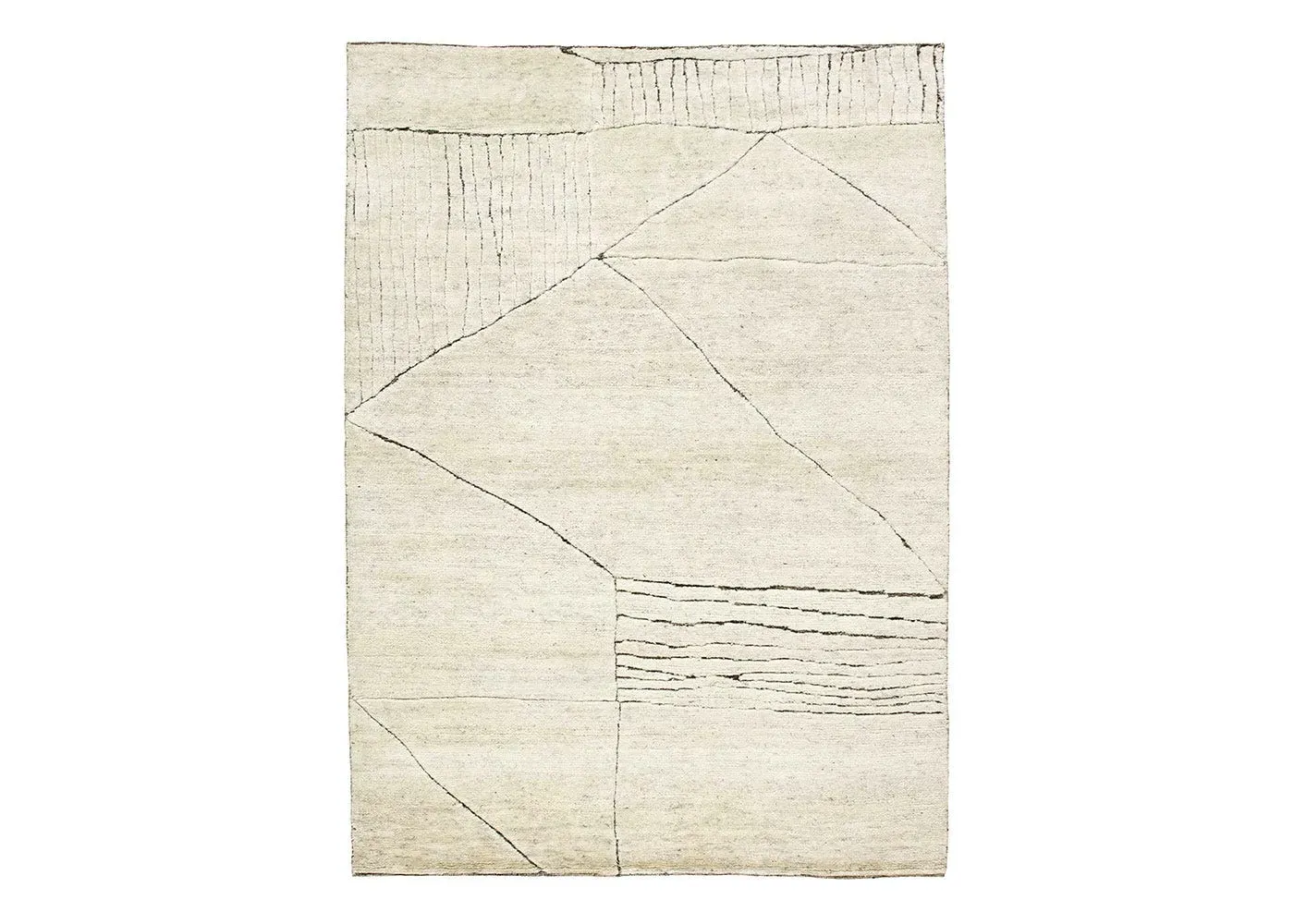 Large Landscape Fields Rug - Cream