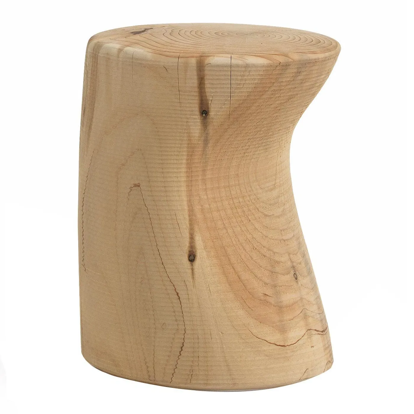 Hand-Carved Stool - Light Wood, Cedar image