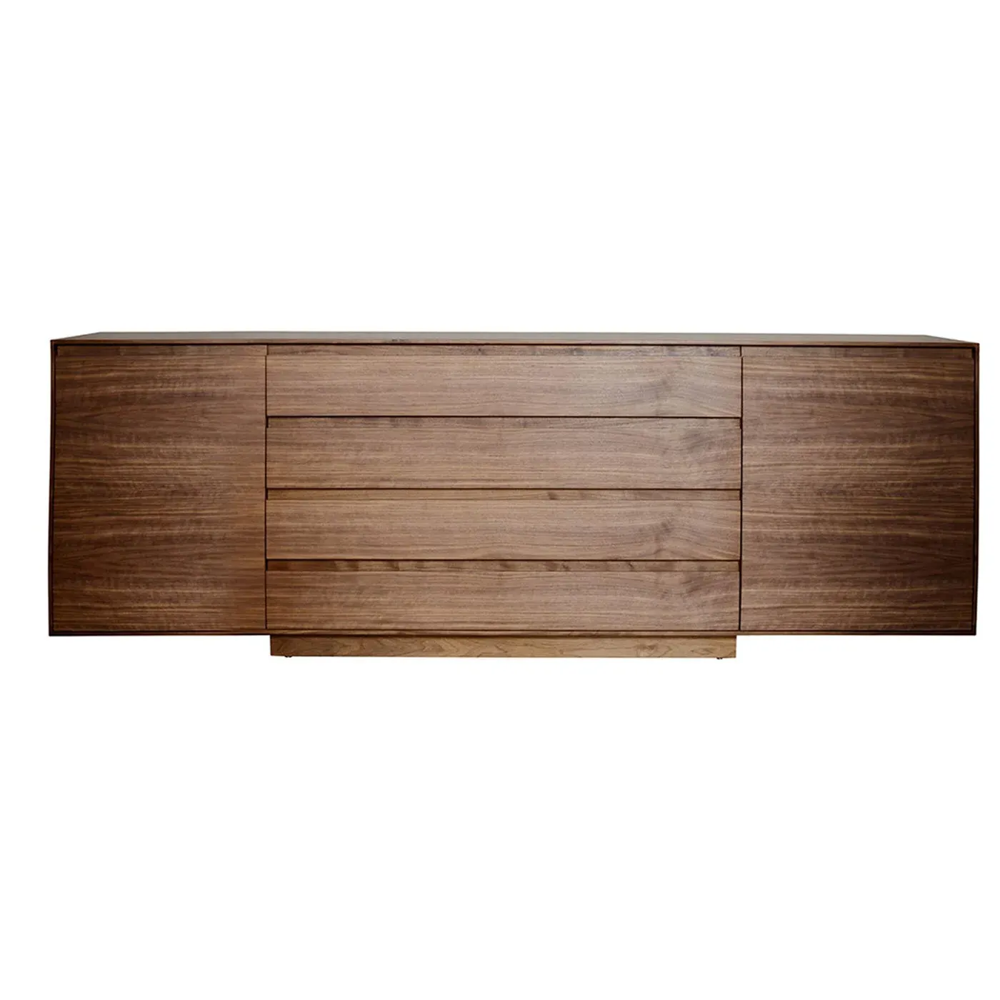 Wide Sideboard with Drawers - Dark Wood, Walnut
