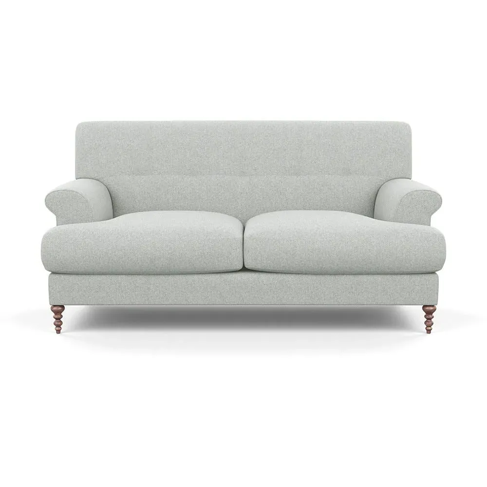 2-Seater Sofa with Feather Cushions - Cream, Wool
