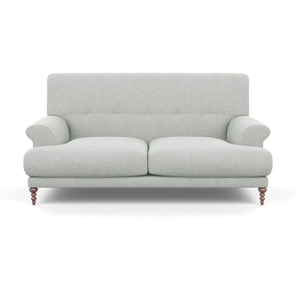 2-Seater Sofa with Feather Cushions - Cream, Wool