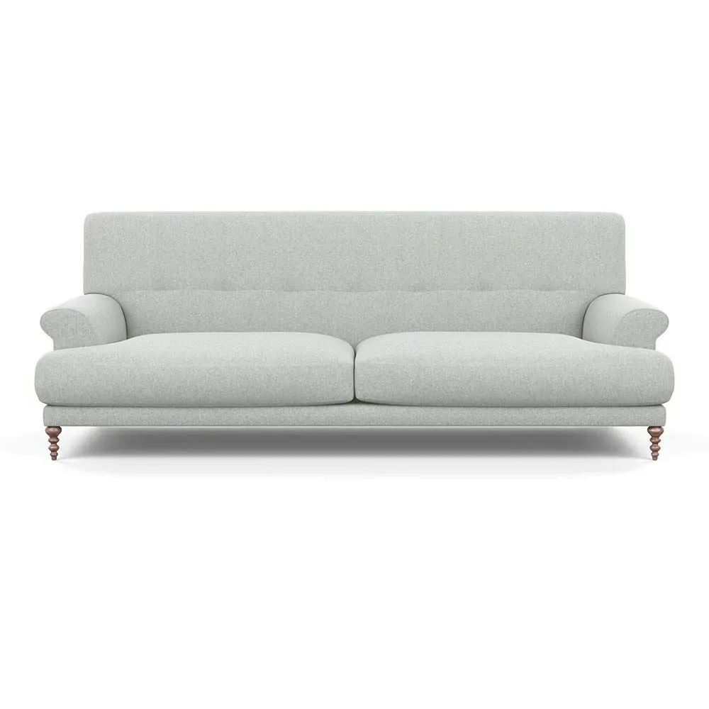 3-Seater Sofa with Feather Cushions - Cream, Wool