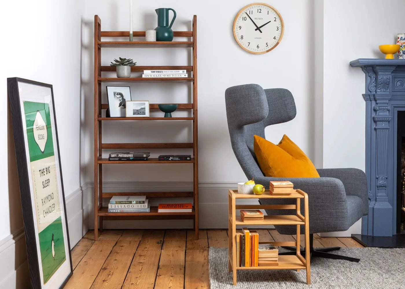 High Shelving Unit - Walnut, Solid Wood