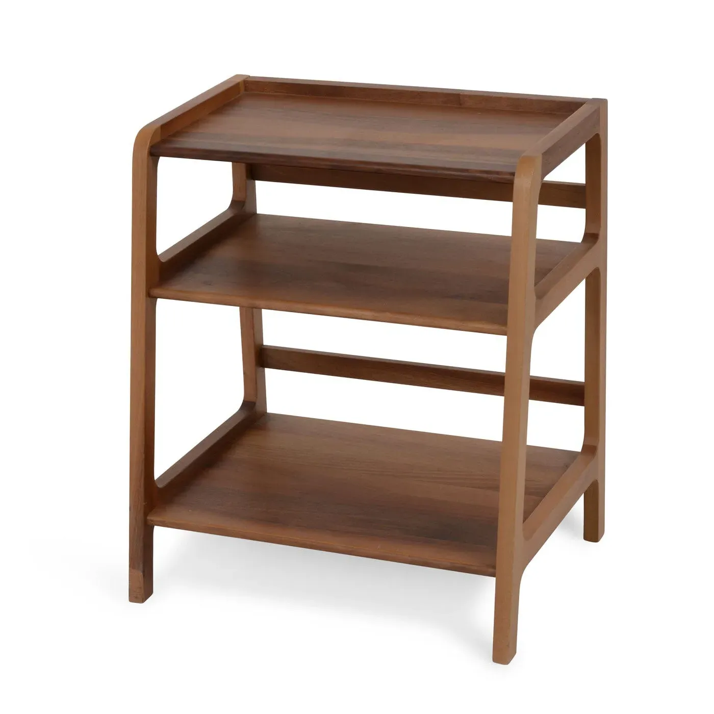 Side Table with Cutaway Panels - Walnut