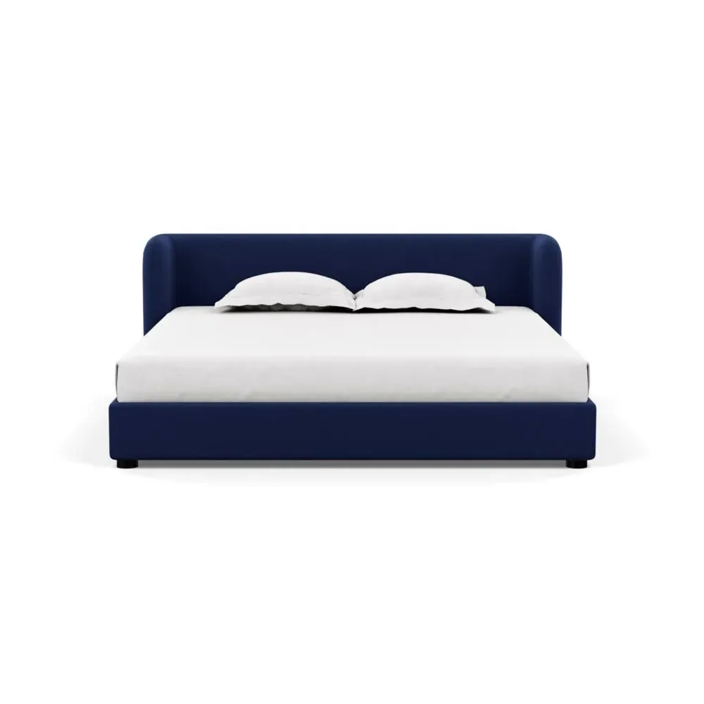 Super King Bed with Rounded Headboard - Blue