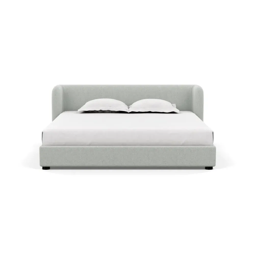 Super King Bed with Rounded Headboard - Cream