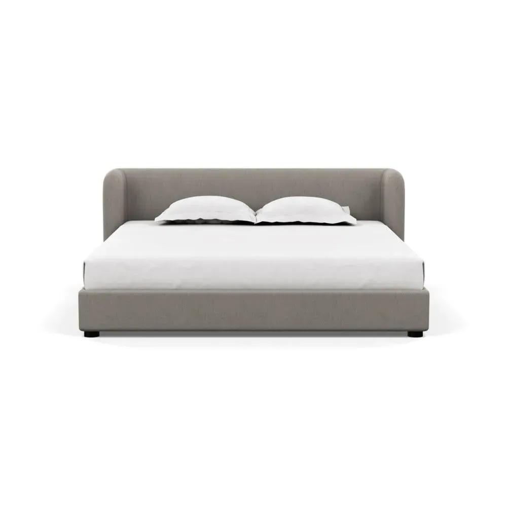 Super King Bed with Rounded Headboard - Grey