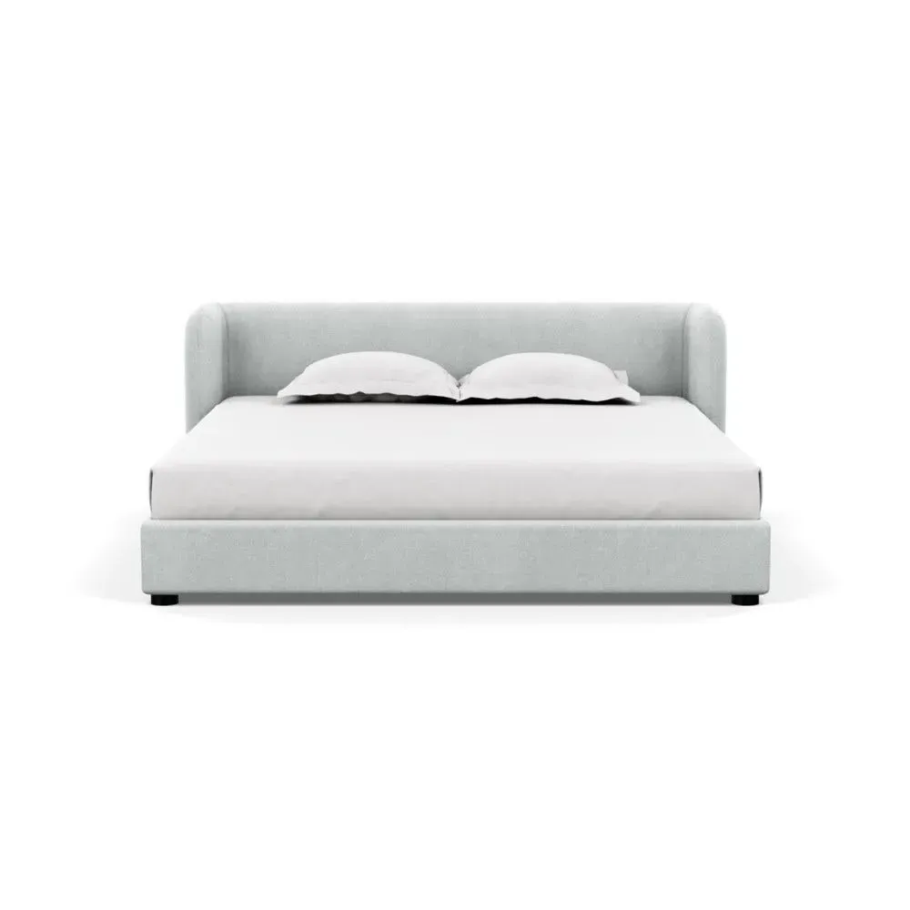 Super King Bed with Rounded Headboard - Grey