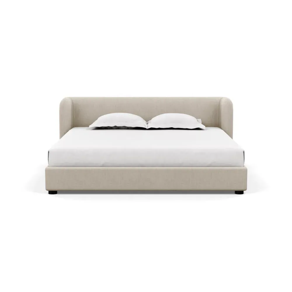 Super King Bed with Rounded Headboard - Natural