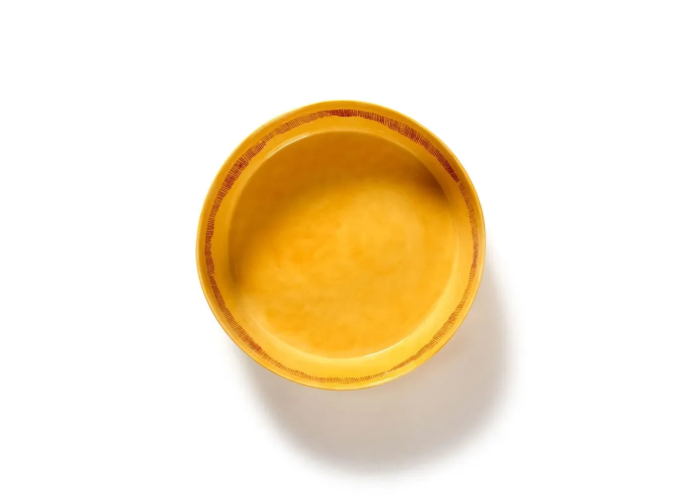 Salad Bowl - Yellow Red, Ceramic
