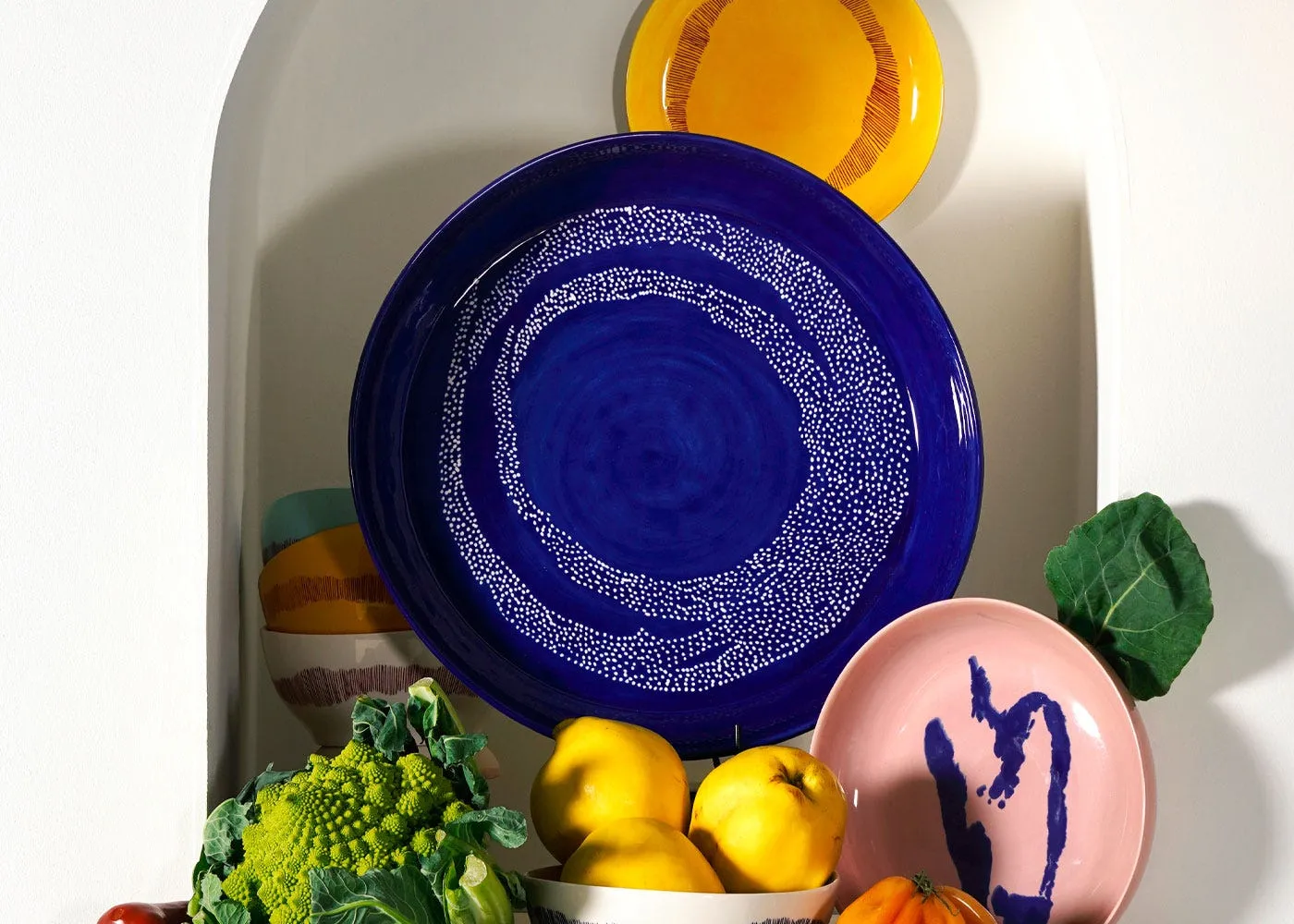 Small Serving Plate - Azure Red, Ceramic