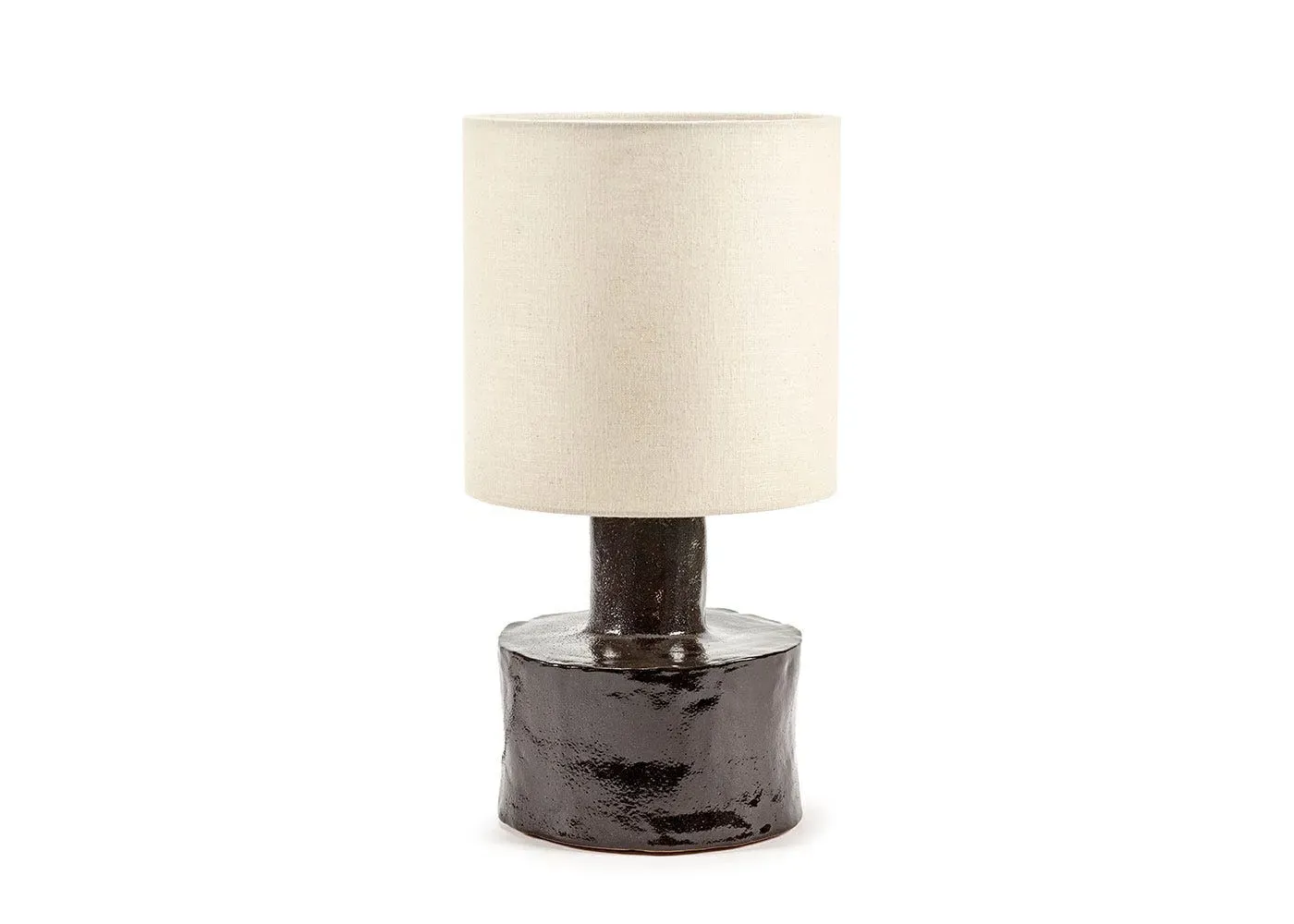 Table Lamp Glazed Finish - Black, Ceramic image