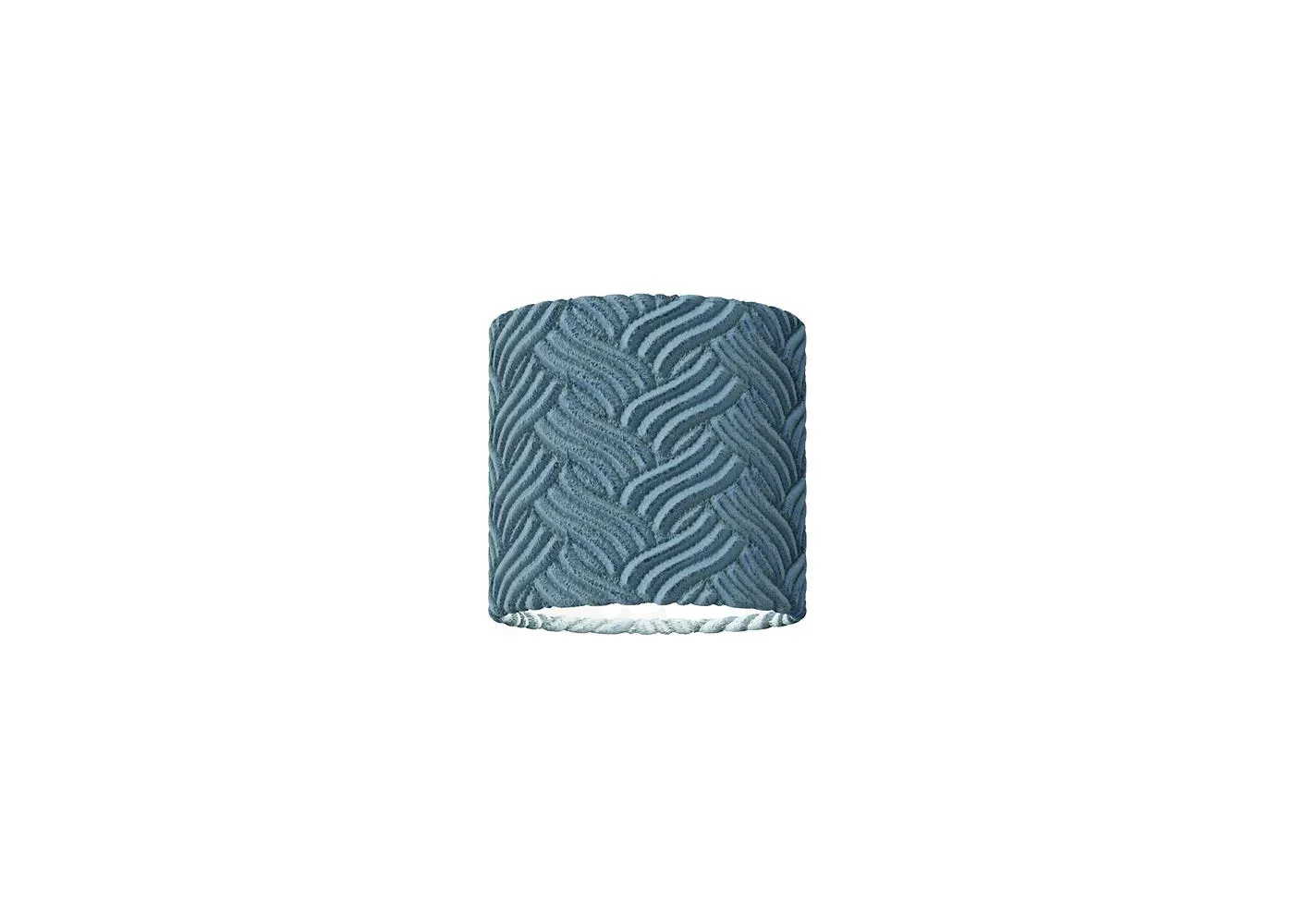 Drum Lampshade with Wave Pattern - Blue image