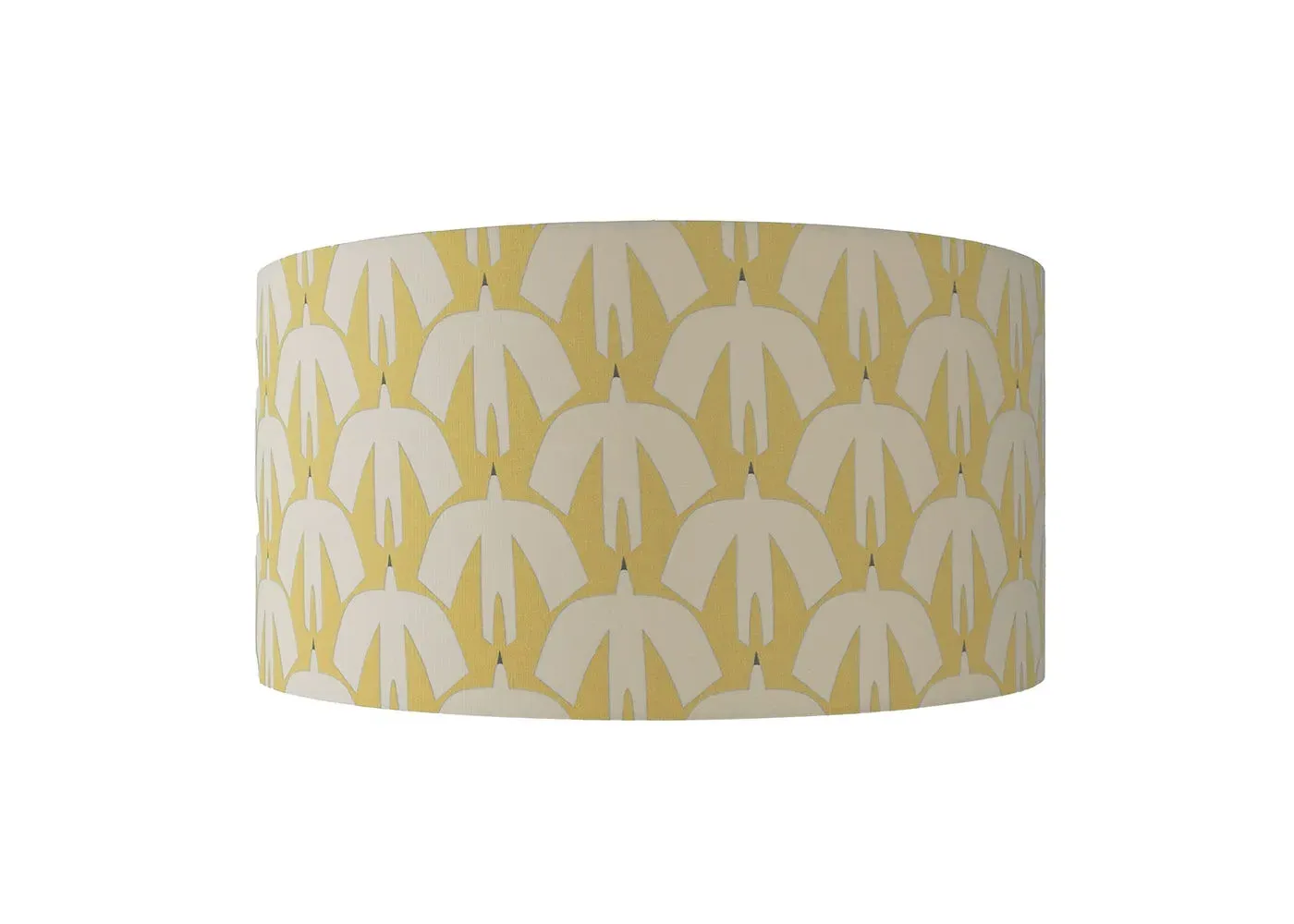 Large Drum Lampshade - Yellow, Fabric