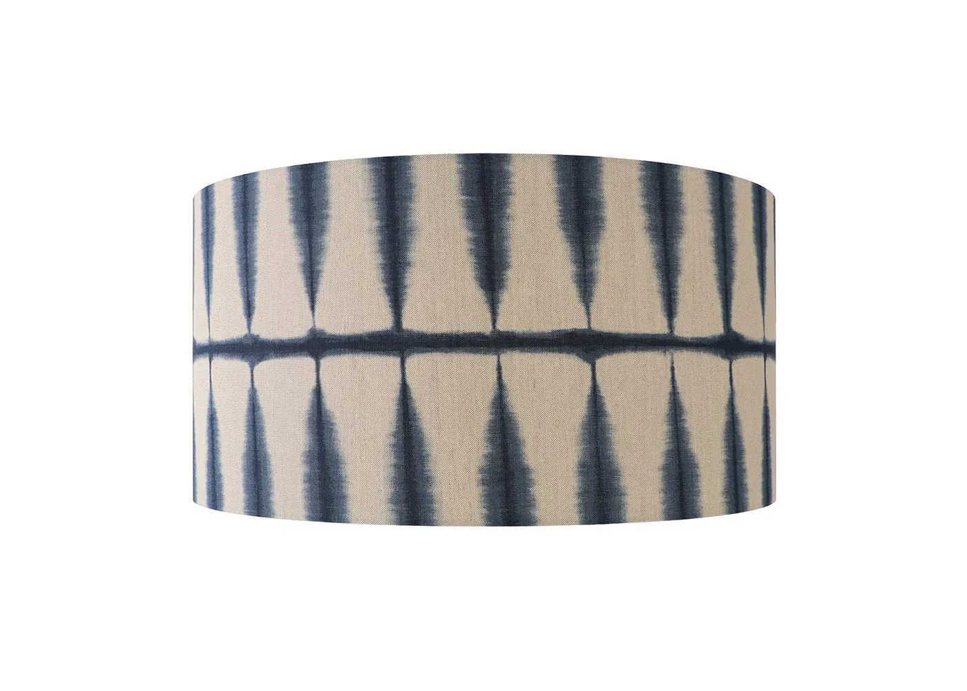 Large Shibori Lampshade - Indigo, Linen