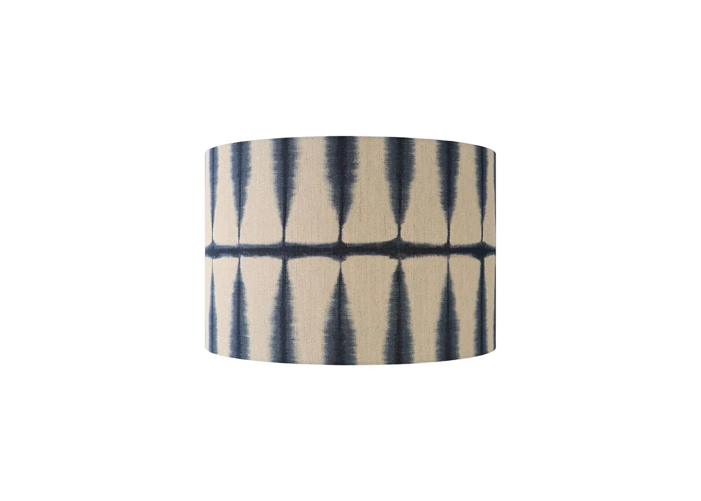 Medium Shibori Lampshade - Indigo, Linen