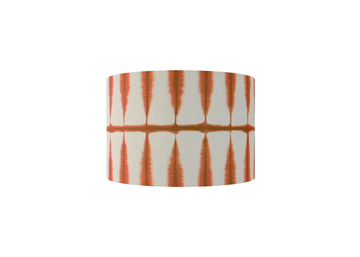 Medium Shibori Lampshade - Orange, Linen