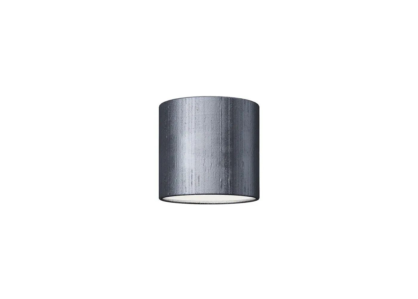 Mini Drum Lampshade - Grey, Dupion Silk image