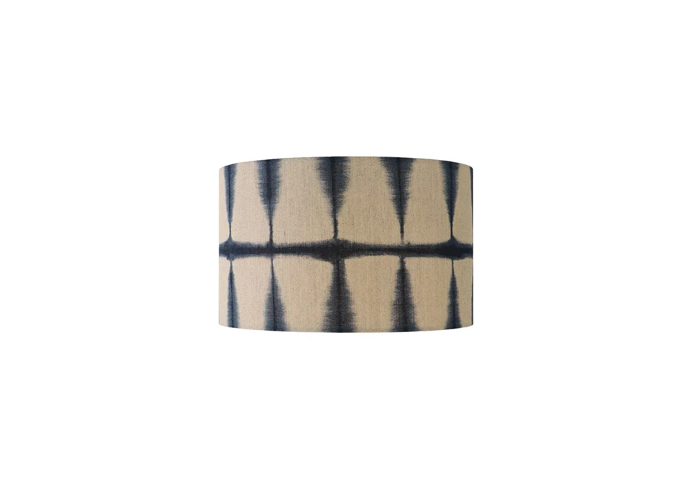 Small Shibori Lampshade - Indigo, Linen