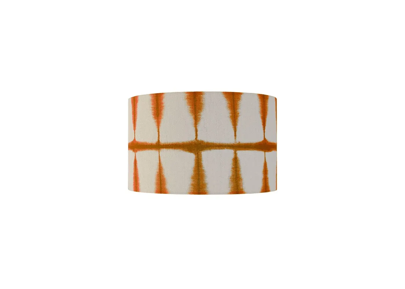 Small Shibori Lampshade - Orange, Linen