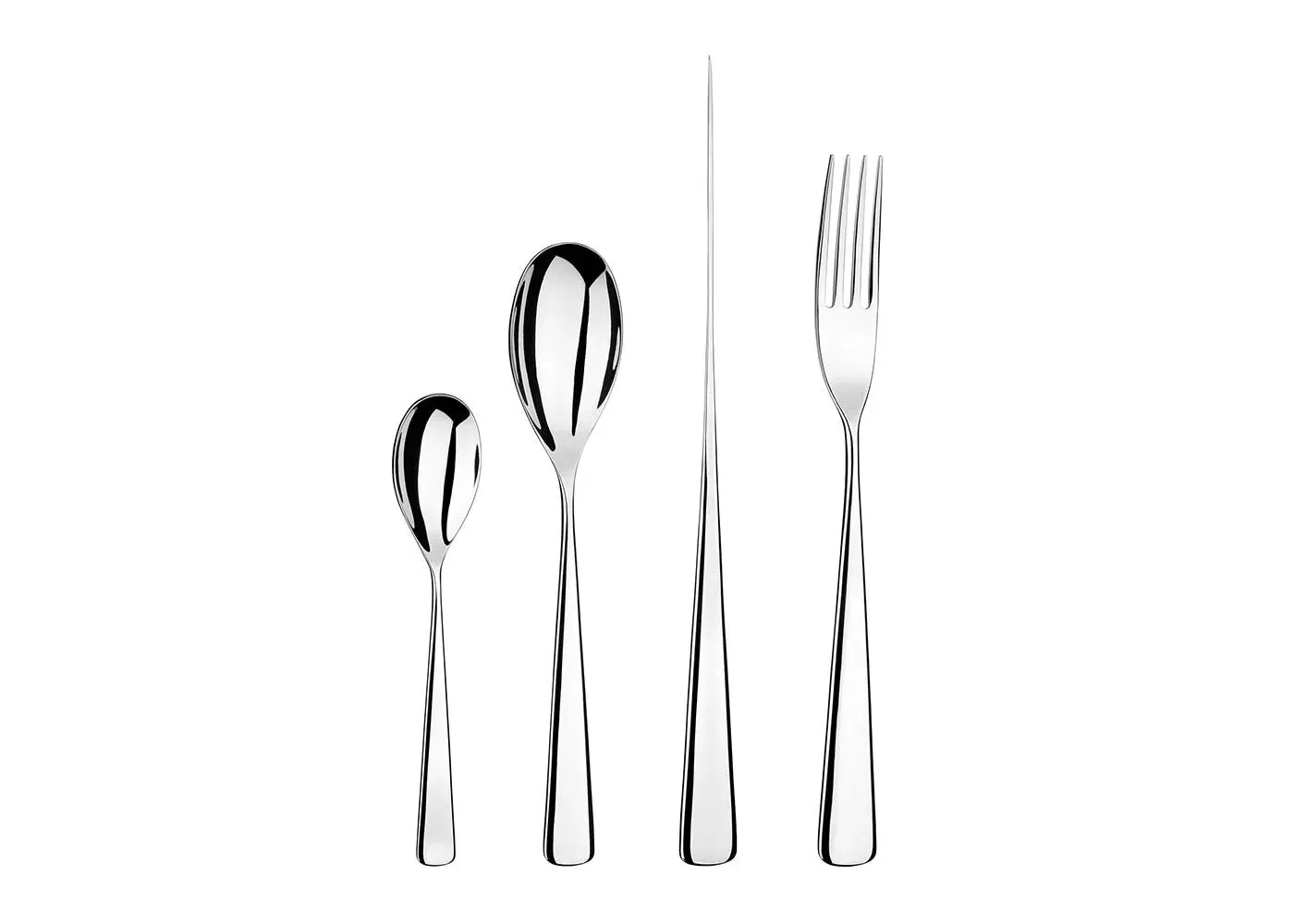 24-Piece Cutlery Set - Silver, Mirror Finish image