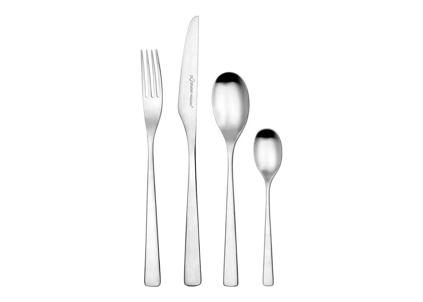 24-Piece Cutlery Set - Silver, Satin Steel image