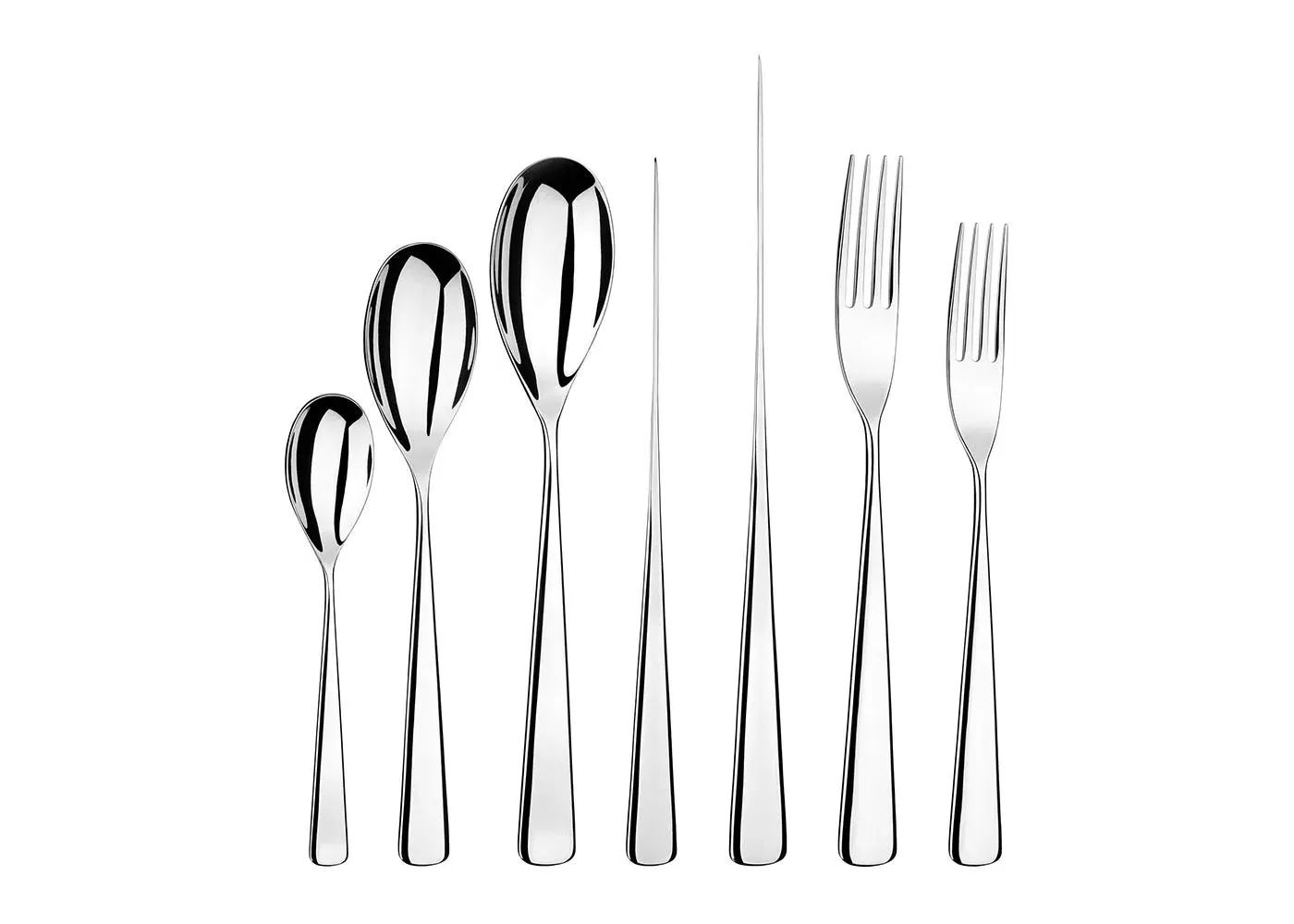 42-Piece Cutlery Set - Silver, Mirror Finish