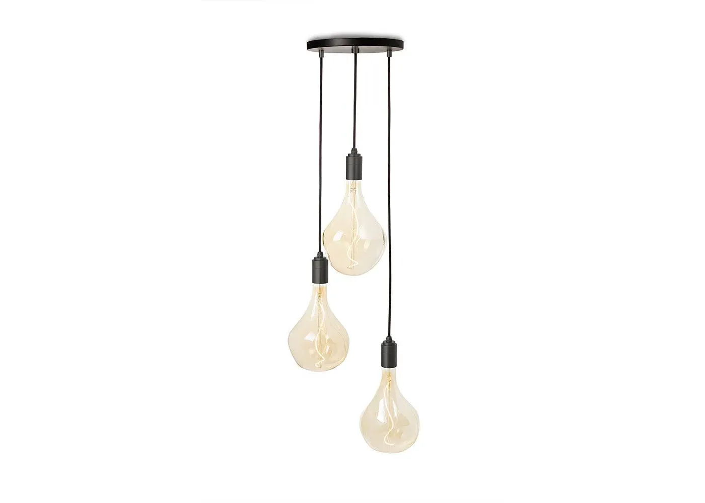 3-Light Pendant Canopy - Black, Graphite image