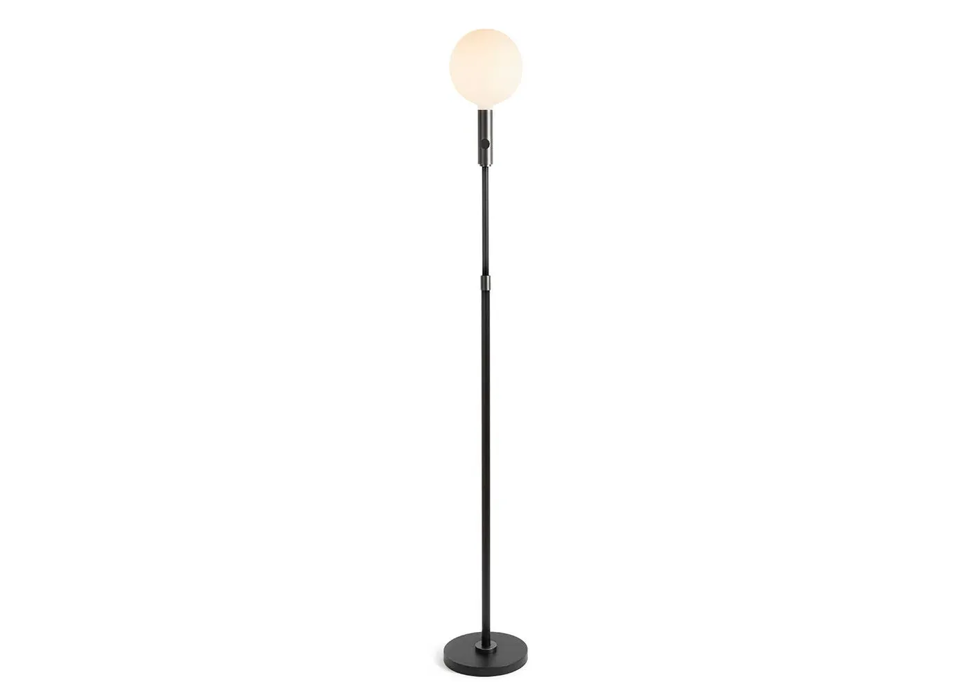 Adjustable Floor Lamp with Sphere Bulb - Black image