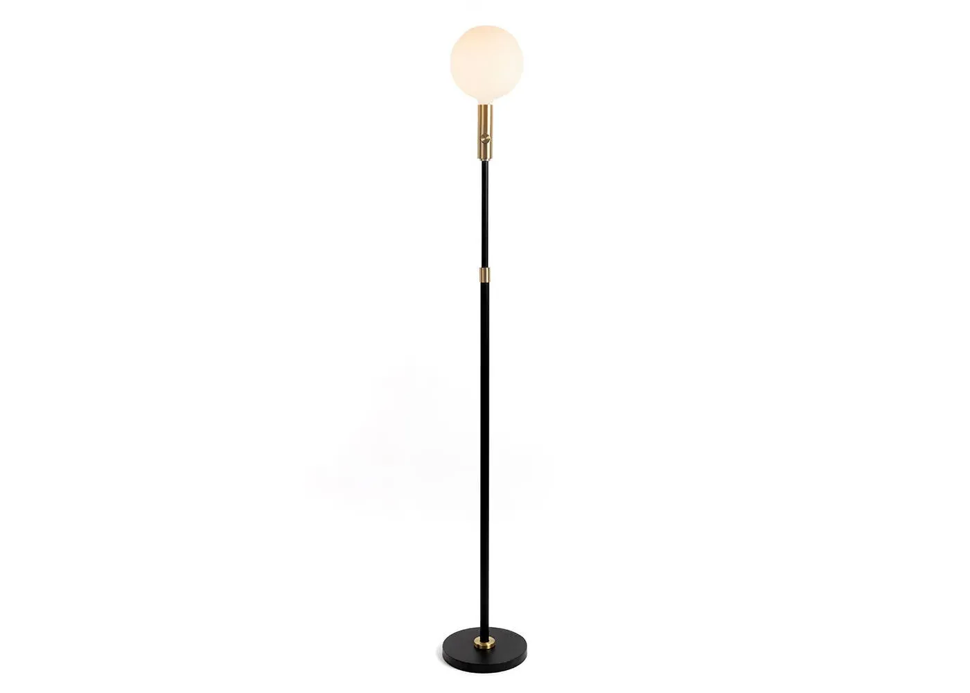 Adjustable Floor Lamp with Sphere Bulb - Brass