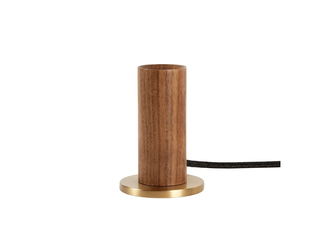 Compact Table Lamp with Knuckle Design - Walnut image