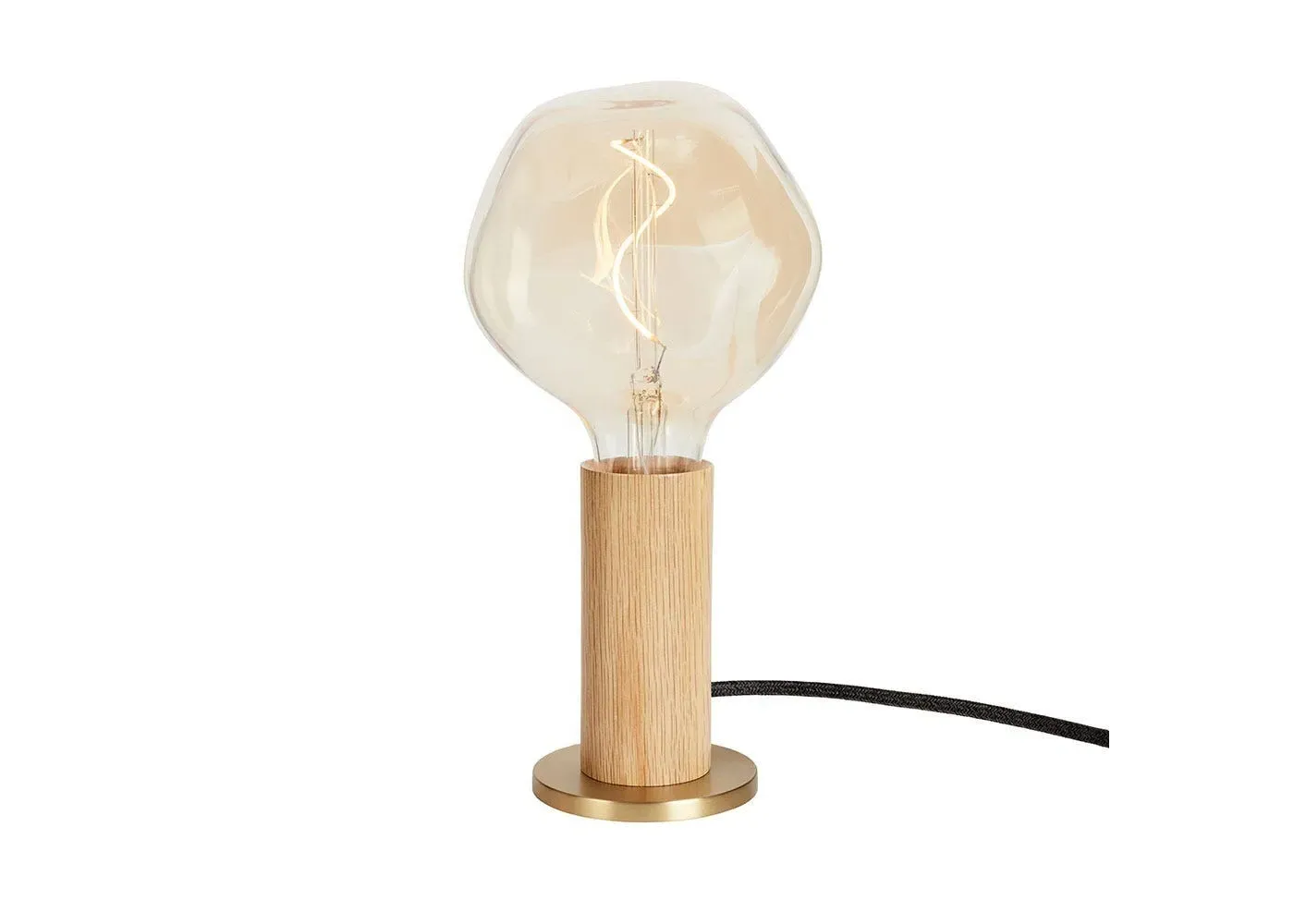 Knuckle Table Lamp with Voronoi Bulb - Oak image