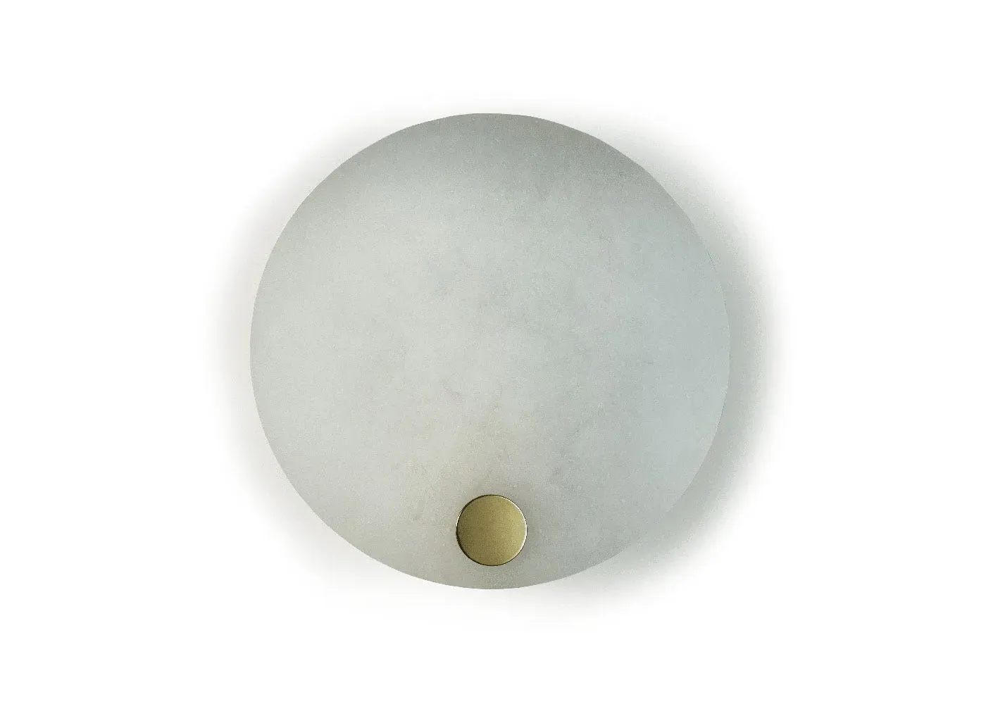 Magma Wall Light - White, Recycled Glass & Brass image