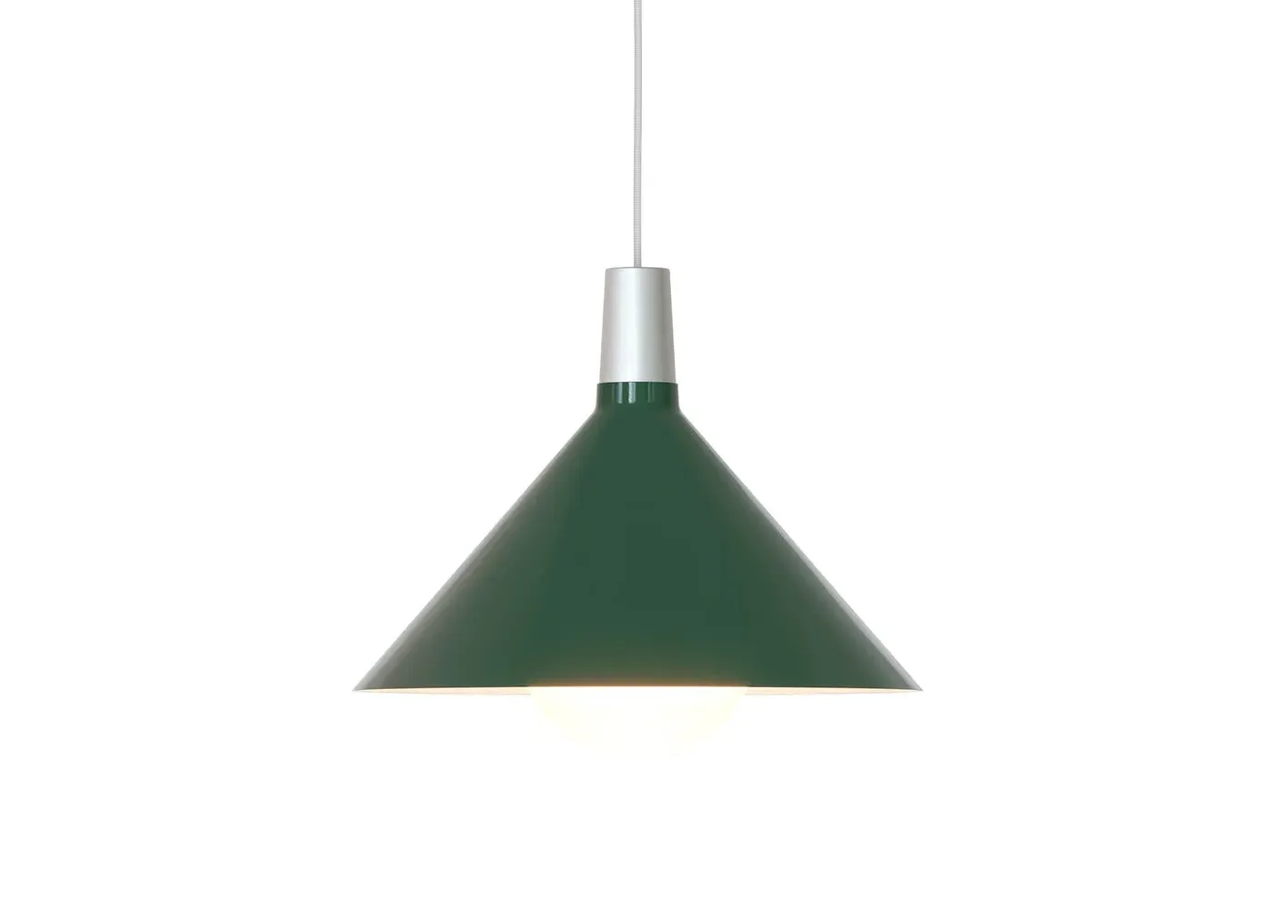 Medium Pendant Light with Sphere Bulb - Green