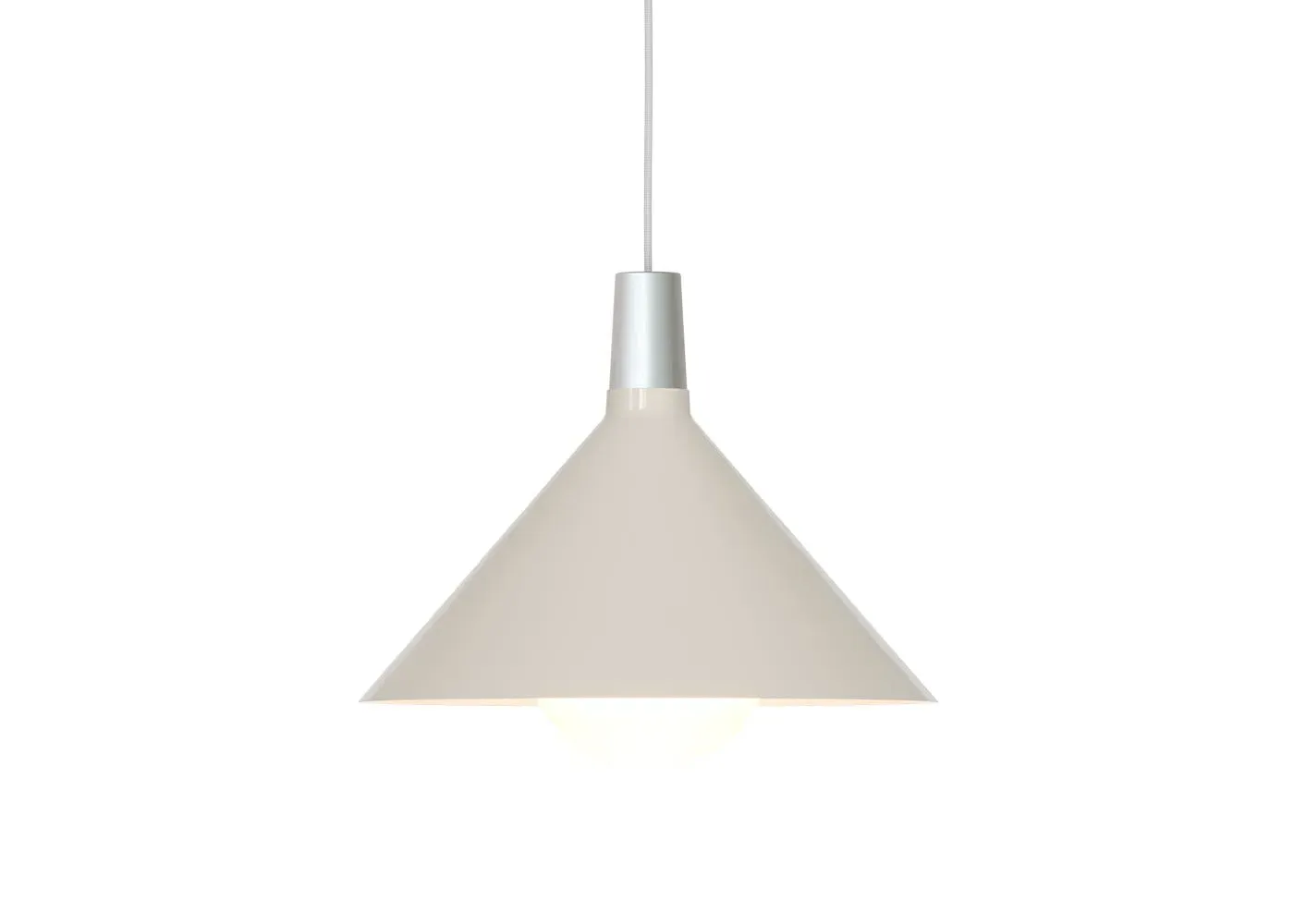 Medium Pendant Light with Sphere Bulb - White