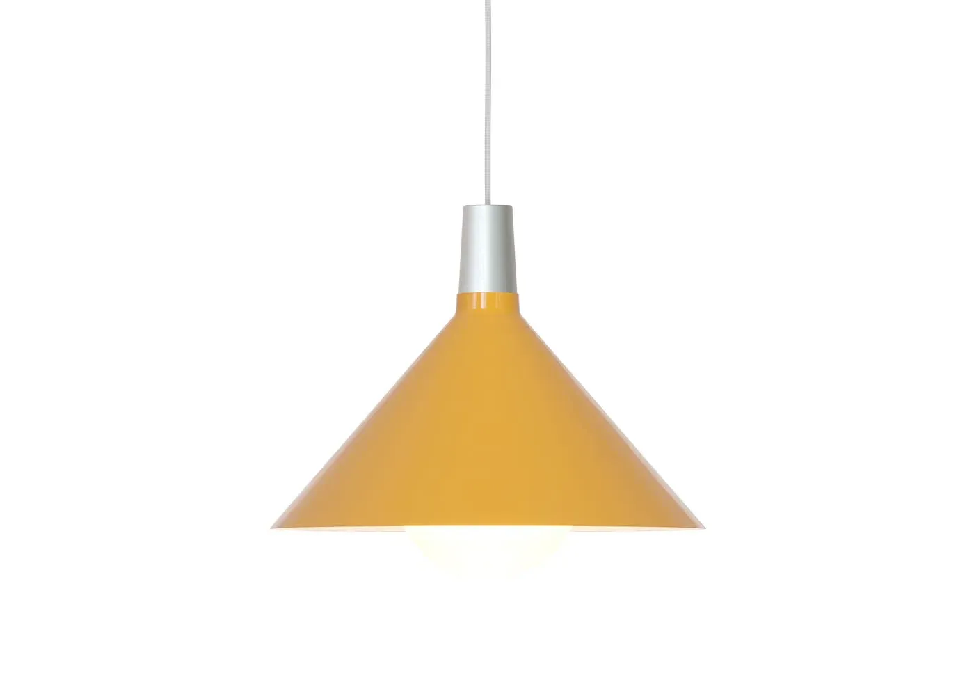 Medium Pendant Light with Sphere Bulb - Yellow