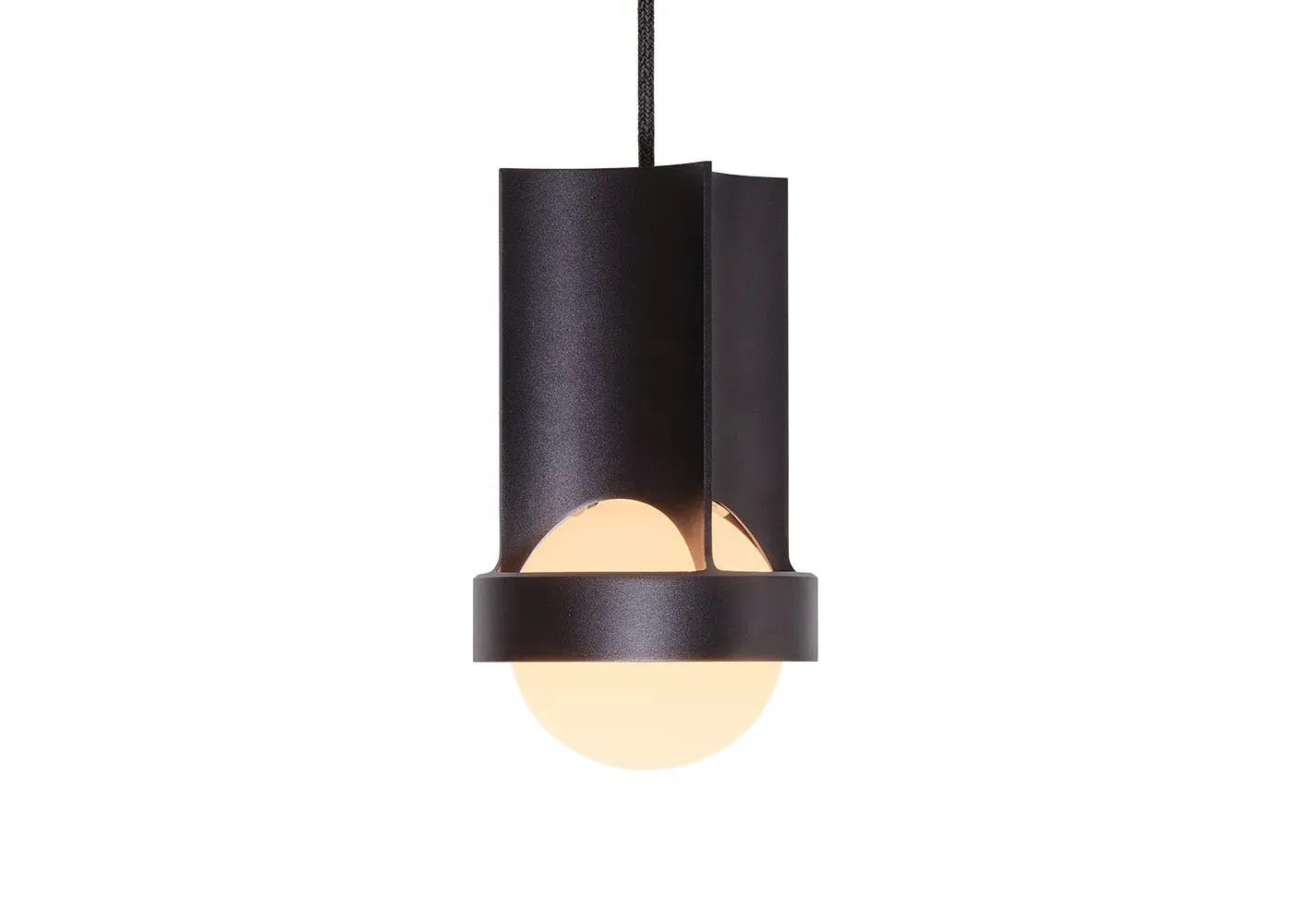 Small Pendant Light with Bulb - Dark Grey