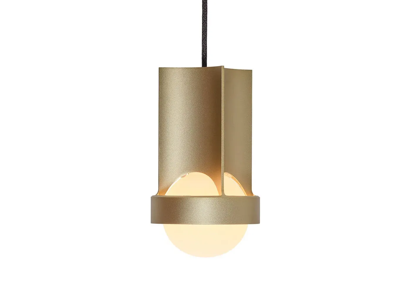 Small Pendant Light with Bulb - Gold image