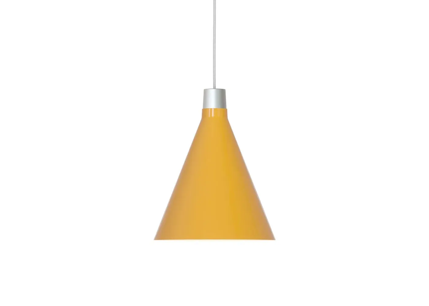 Small Pendant Light with Sphere Bulb - Yellow