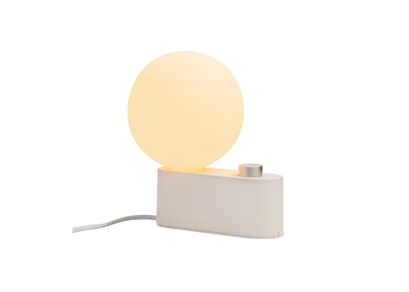 Table and Wall Lamp with Bulb - Chalk, Alumina