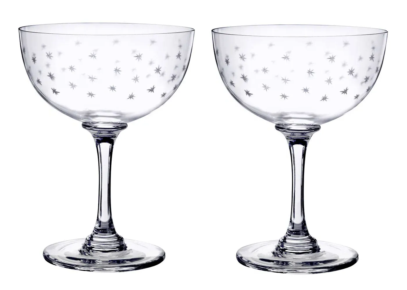 2-Piece Champagne Saucer Set - Clear Glass image