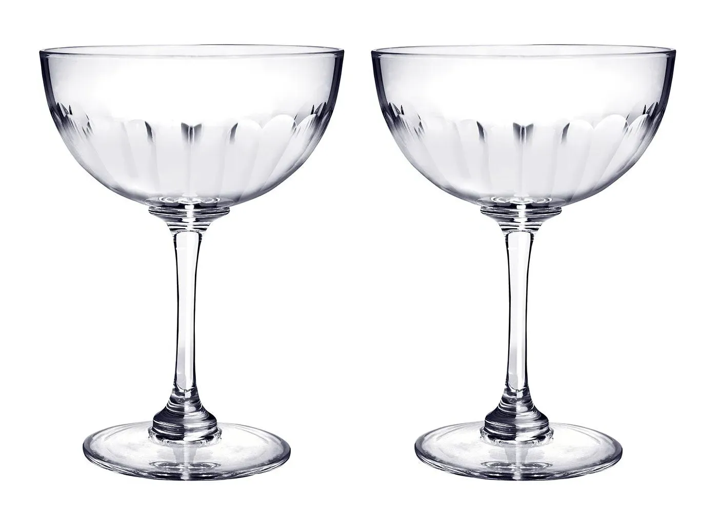 2-Piece Champagne Saucer Set - Clear Glass image