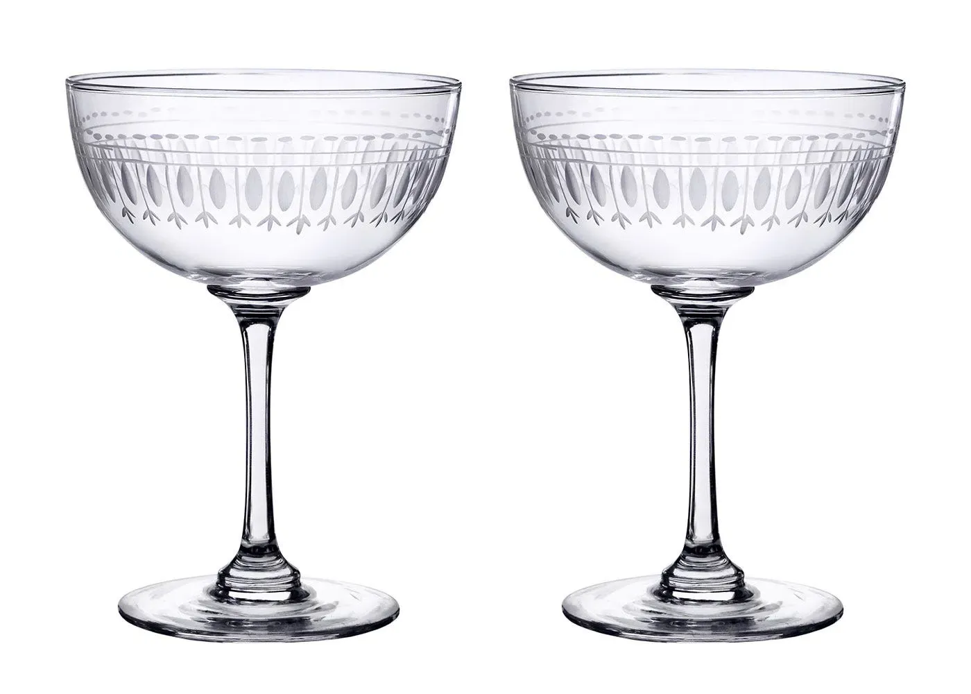 2-Piece Champagne Saucer Set - Clear Glass image