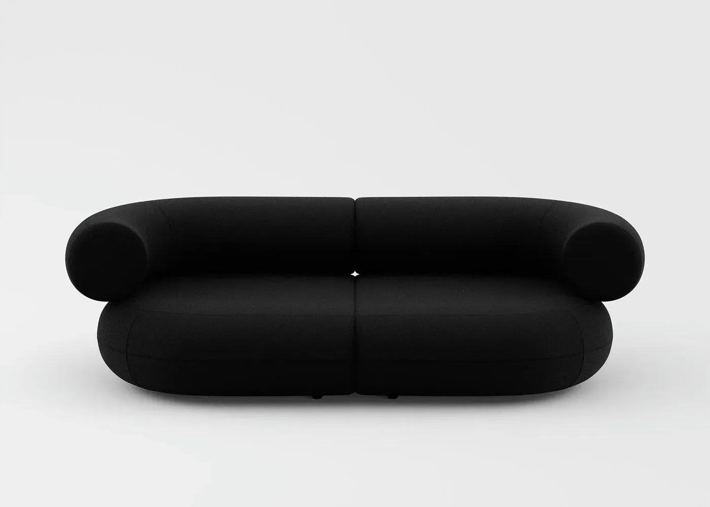 2-Seater Sofa - Black, Hallingdal Fabric