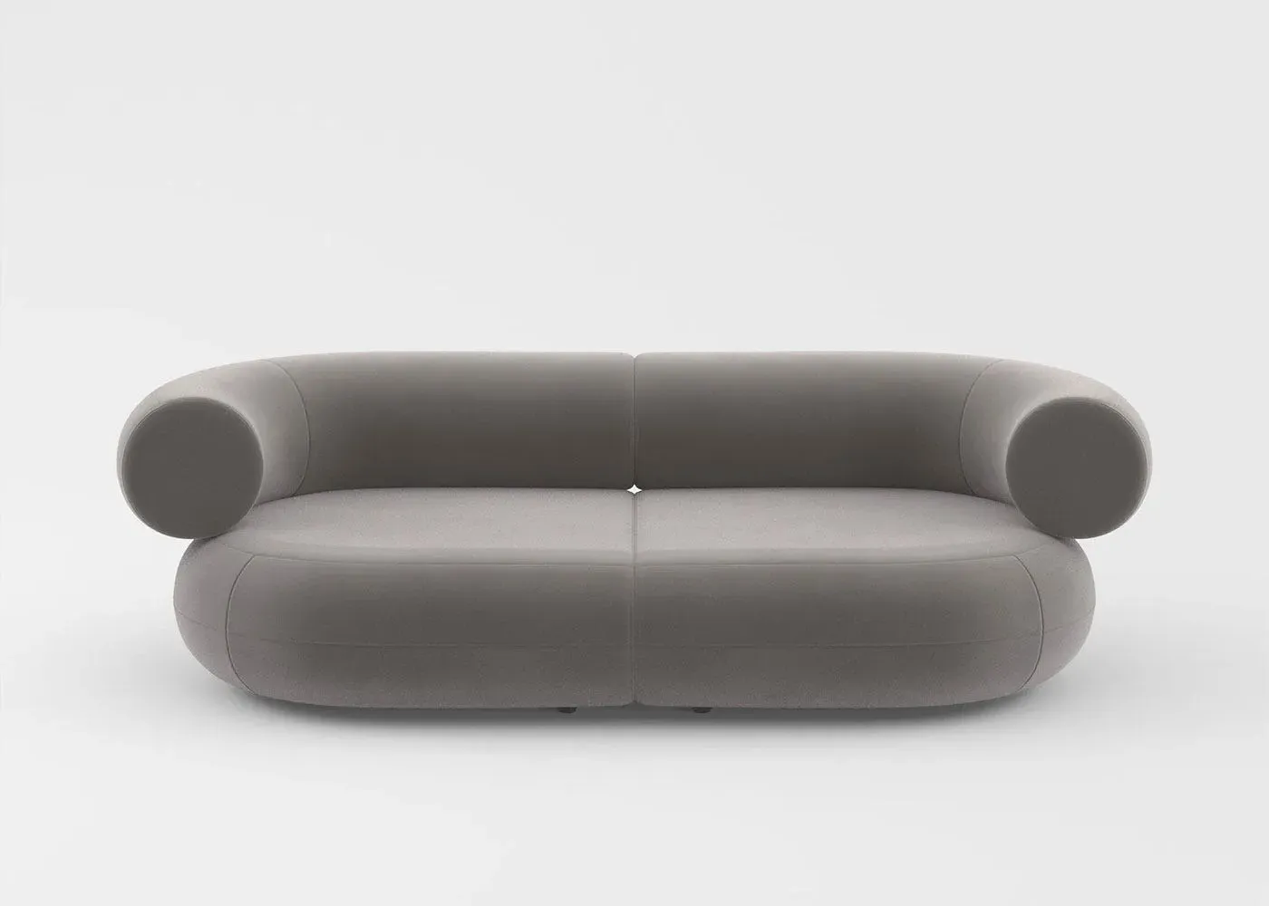2-Seater Sofa - Clay Grey, Velvet image